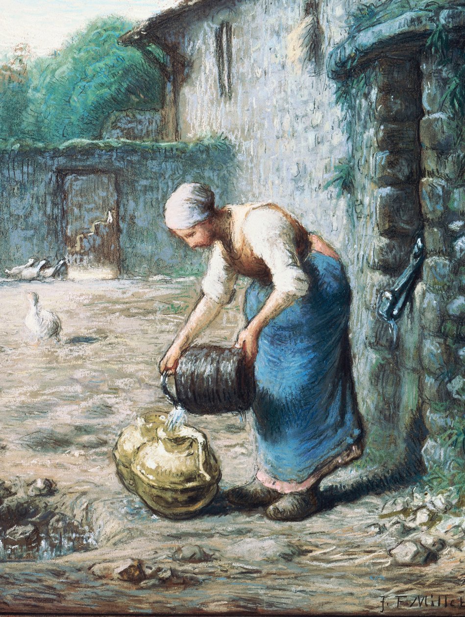 Kobieta przy studni, ok. 1866 r. autorstwa Jean Francois Millet
