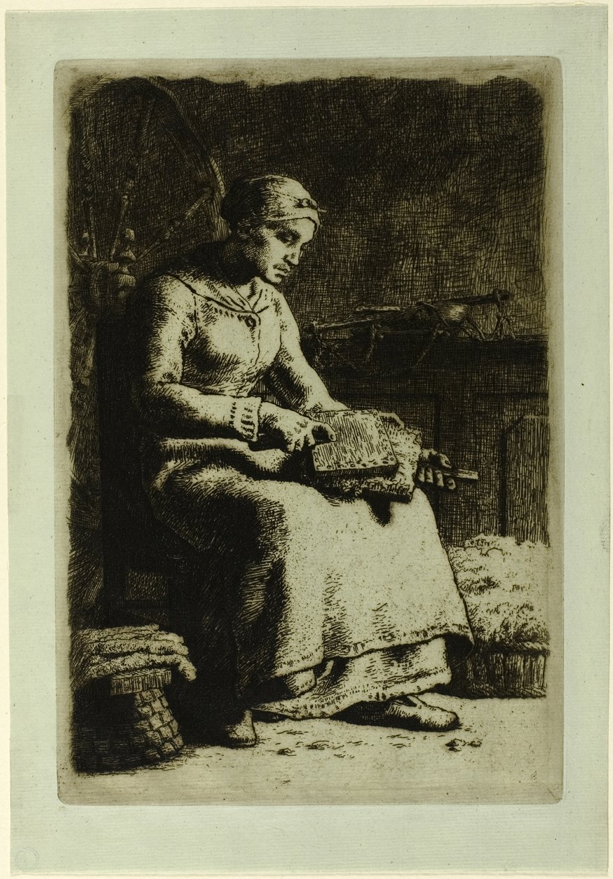 Wełniany Carder autorstwa Jean Francois Millet