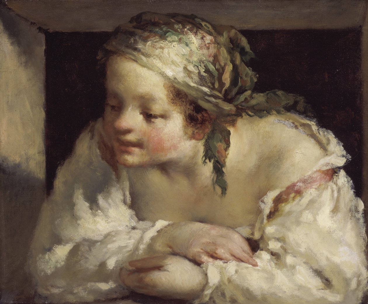 Młoda kobieta, 1844-45 autorstwa Jean Francois Millet