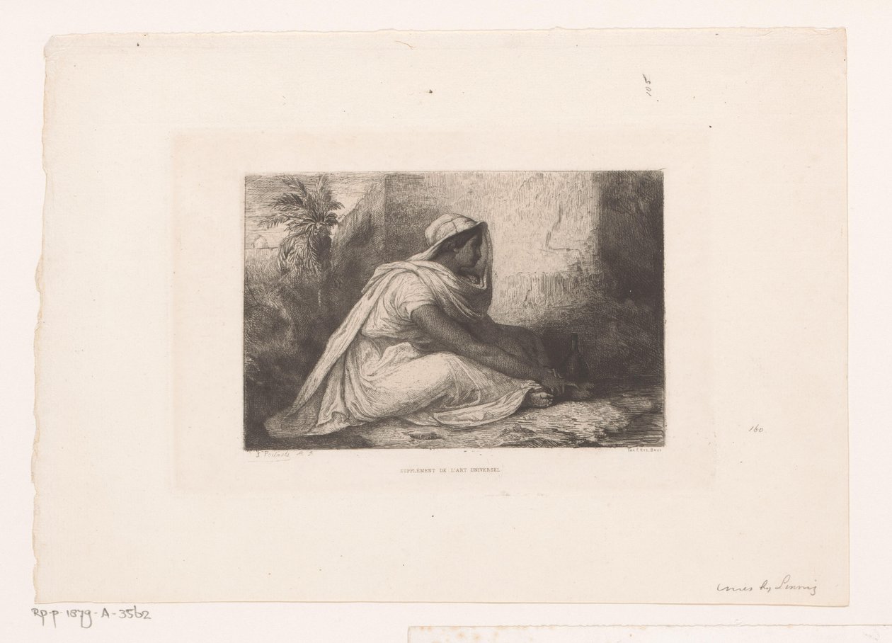 Siedząca Arabka autorstwa Jean Francois Portaels