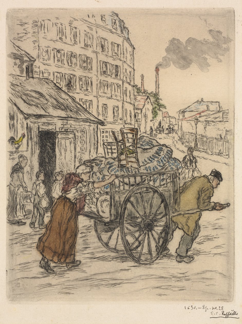 Przeprowadzka, 1894. autorstwa Jean Francois Raffaelli