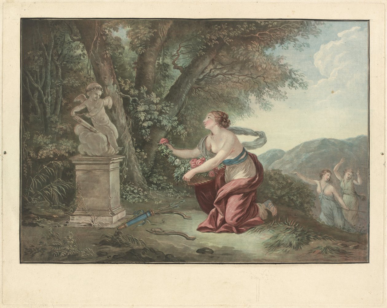 Ofiarowanie miłości autorstwa Jean François Janinet after Jean Jacques Lagrenée II