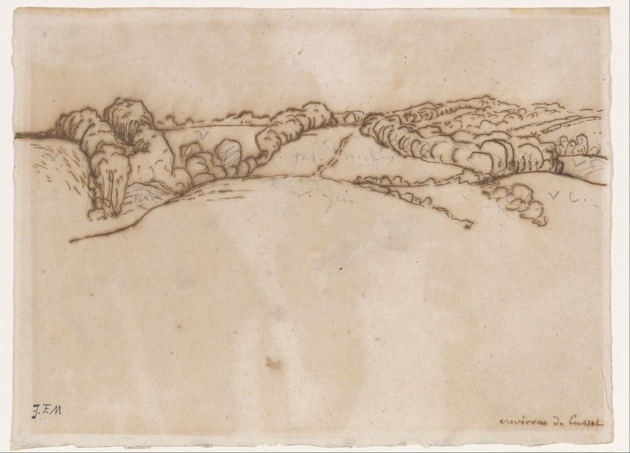 Wokół Cusset autorstwa Jean Francois Millet