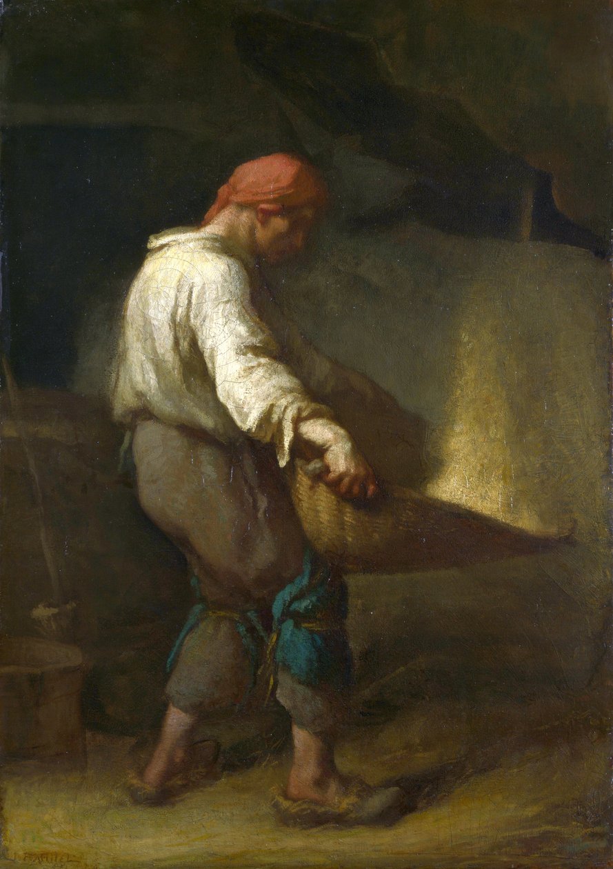Francuski:  Un vanneur The Winnower autorstwa Jean Francois Millet