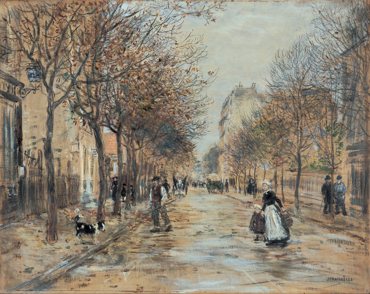 Ulica w Asnières autorstwa Jean Francois Raffaelli