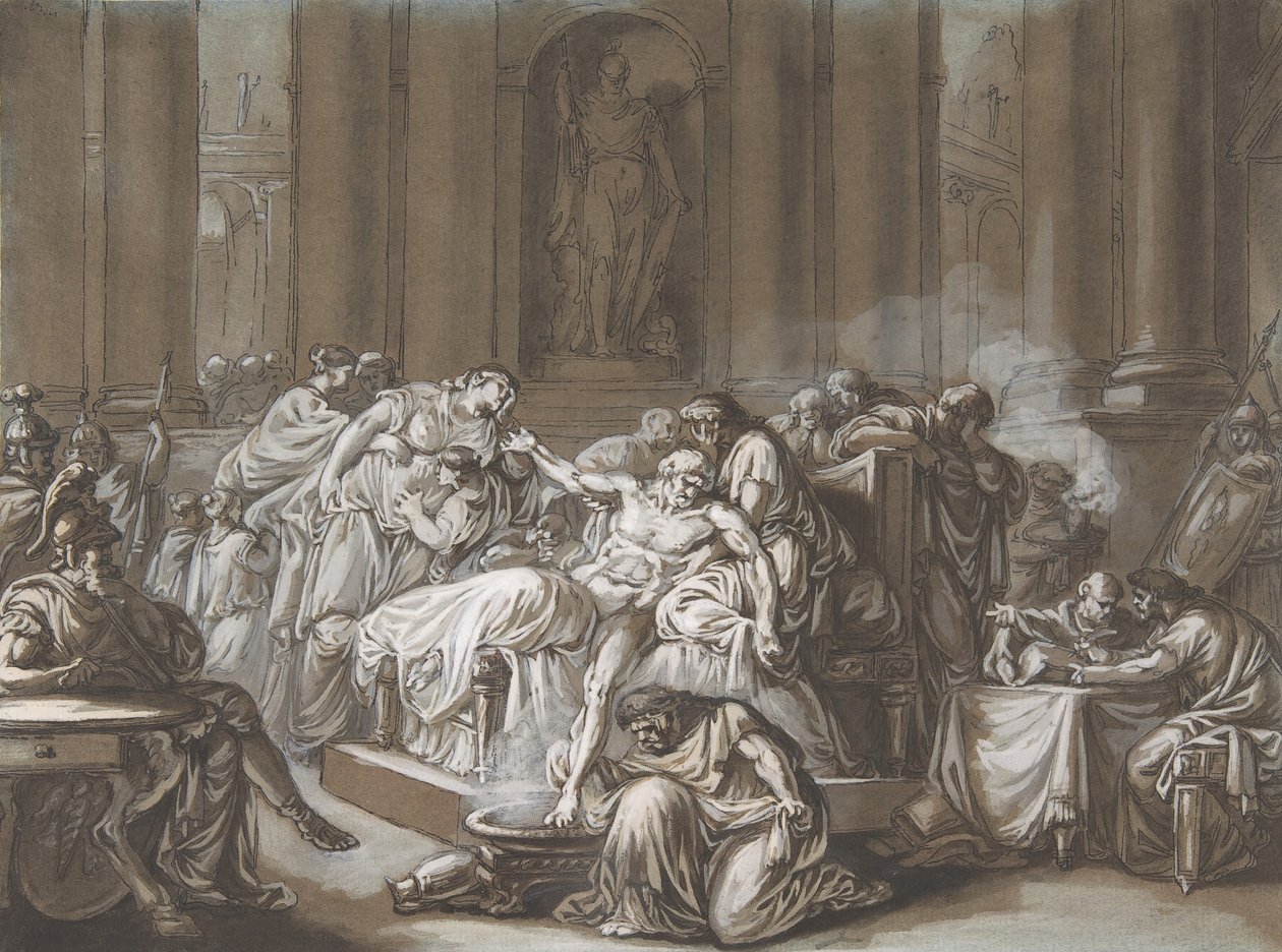 Śmierć Seneki, b.d. autorstwa Jean Guillaume Moitte
