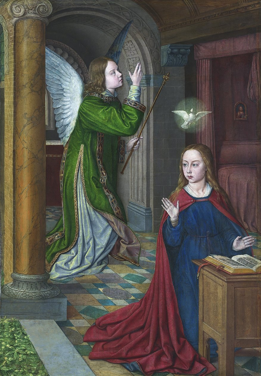 Zwiastowanie, 1490-95 autorstwa Jean Hey