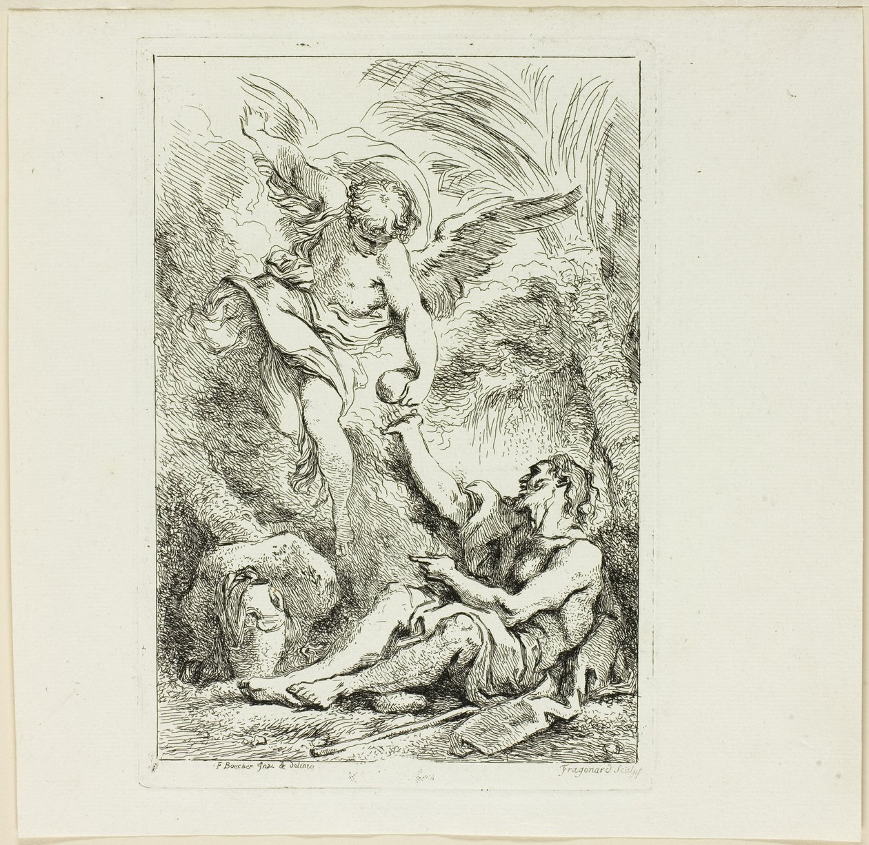 Pustelnik na pustyni autorstwa Jean Honore Fragonard