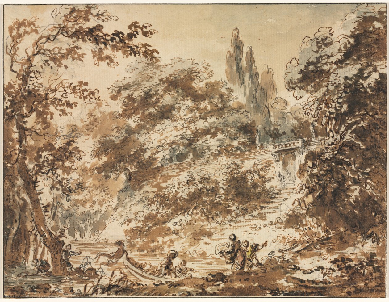Scena w parku autorstwa Jean Honore Fragonard