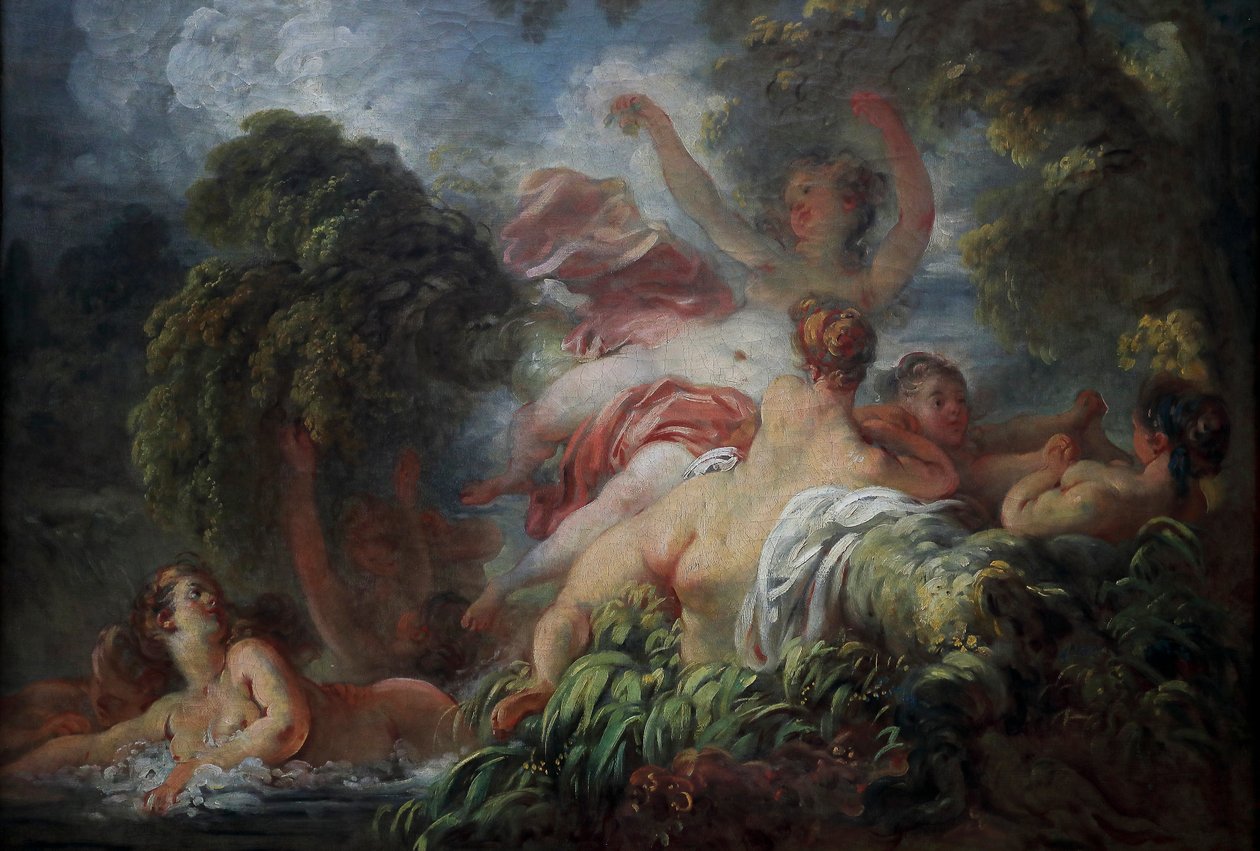 Kąpiący się autorstwa Jean Honore Fragonard