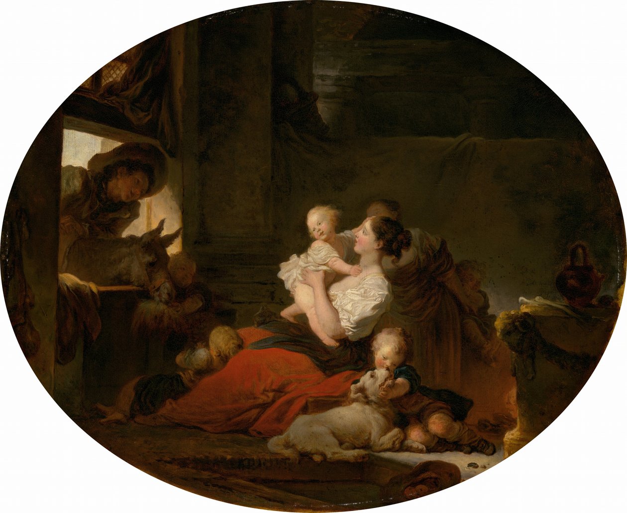 Szczęśliwa rodzina, c. 1775. autorstwa Jean Honore Fragonard
