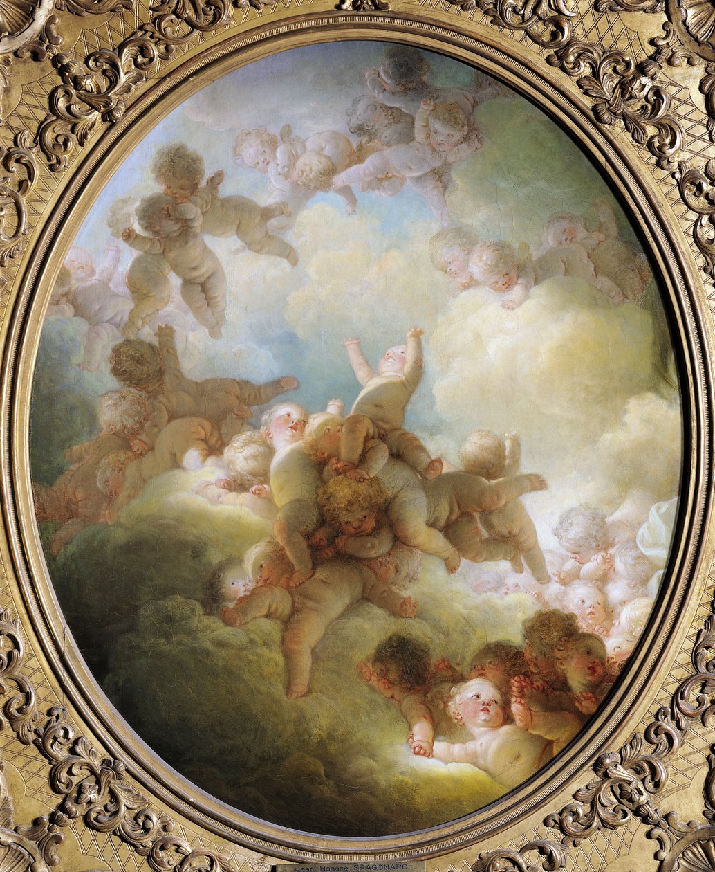 Rój amorków, ok. 1767 autorstwa Jean Honore Fragonard