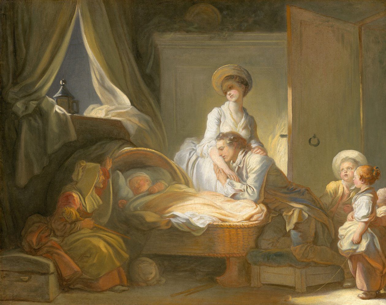 Wizyta w żłobku autorstwa Jean Honore Fragonard