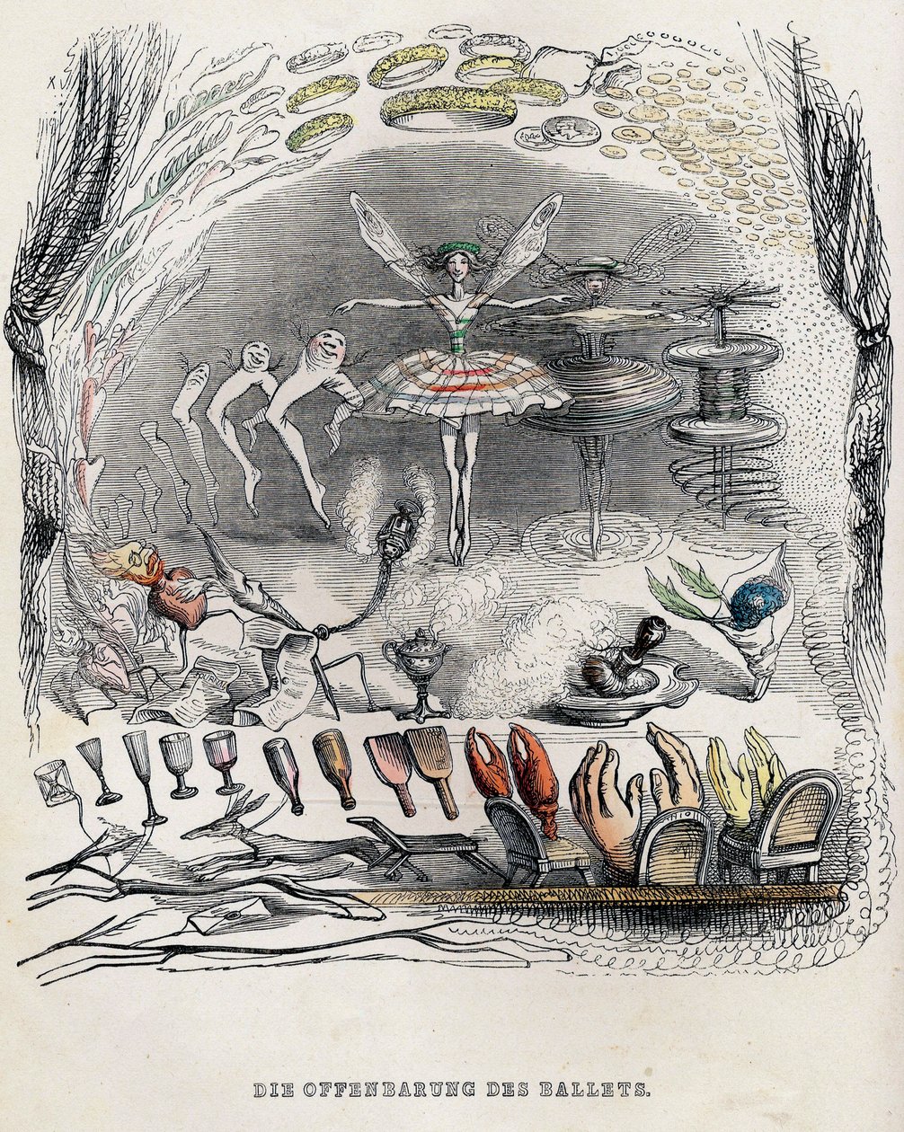 Objawienia Baletu, lata 40. XIX wieku. autorstwa Jean Jacques Grandville