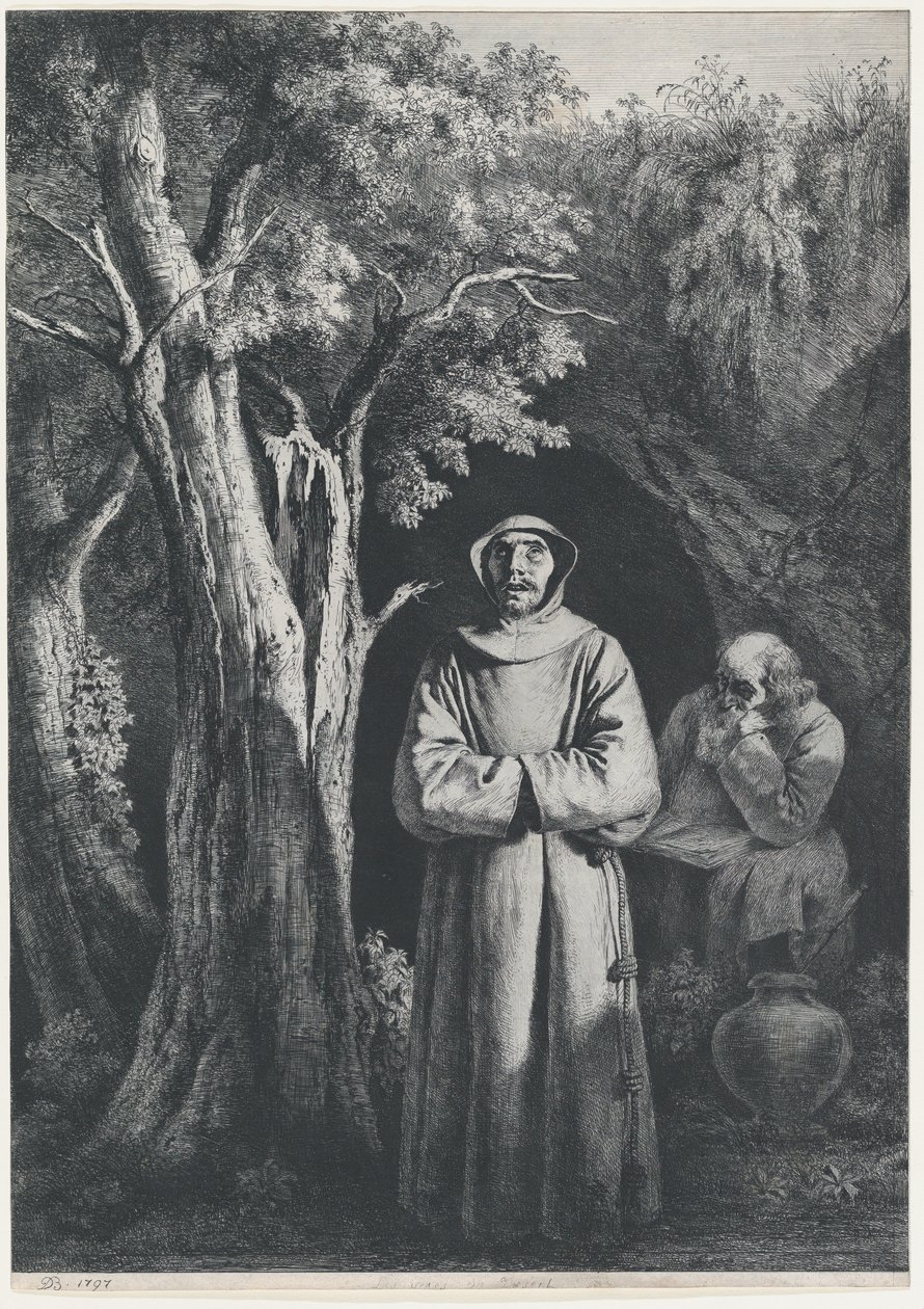 Mnisi na pustyni, 1797. autorstwa Jean Jacques de Boissieu
