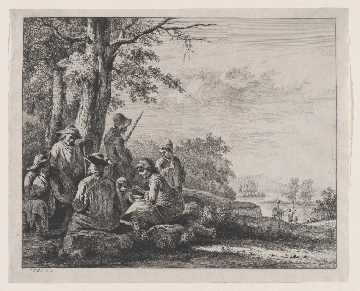Odpoczynek chłopów, 1803. autorstwa Jean Jacques de Boissieu