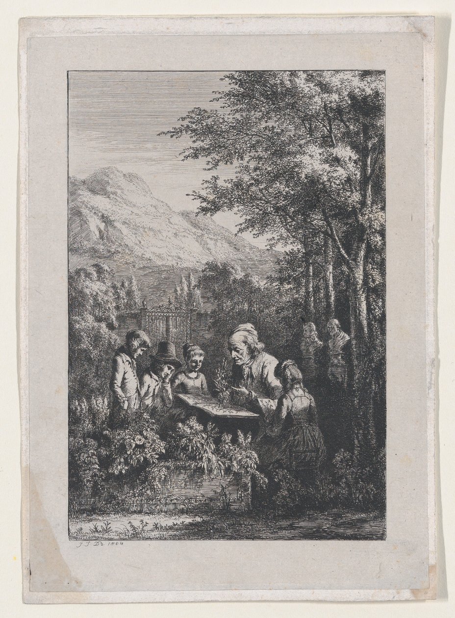 Lekcja botaniki, 1804. autorstwa Jean Jacques de Boissieu