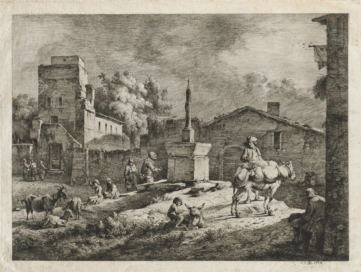Widok na Saint-Andeol autorstwa Jean Jacques de Boissieu