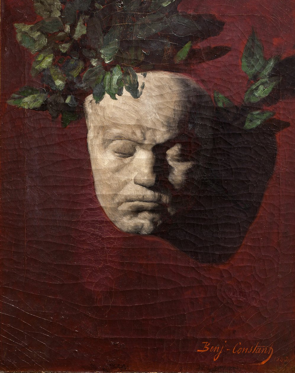 Maska pośmiertna Beethovena autorstwa Jean Joseph Benjamin Constant