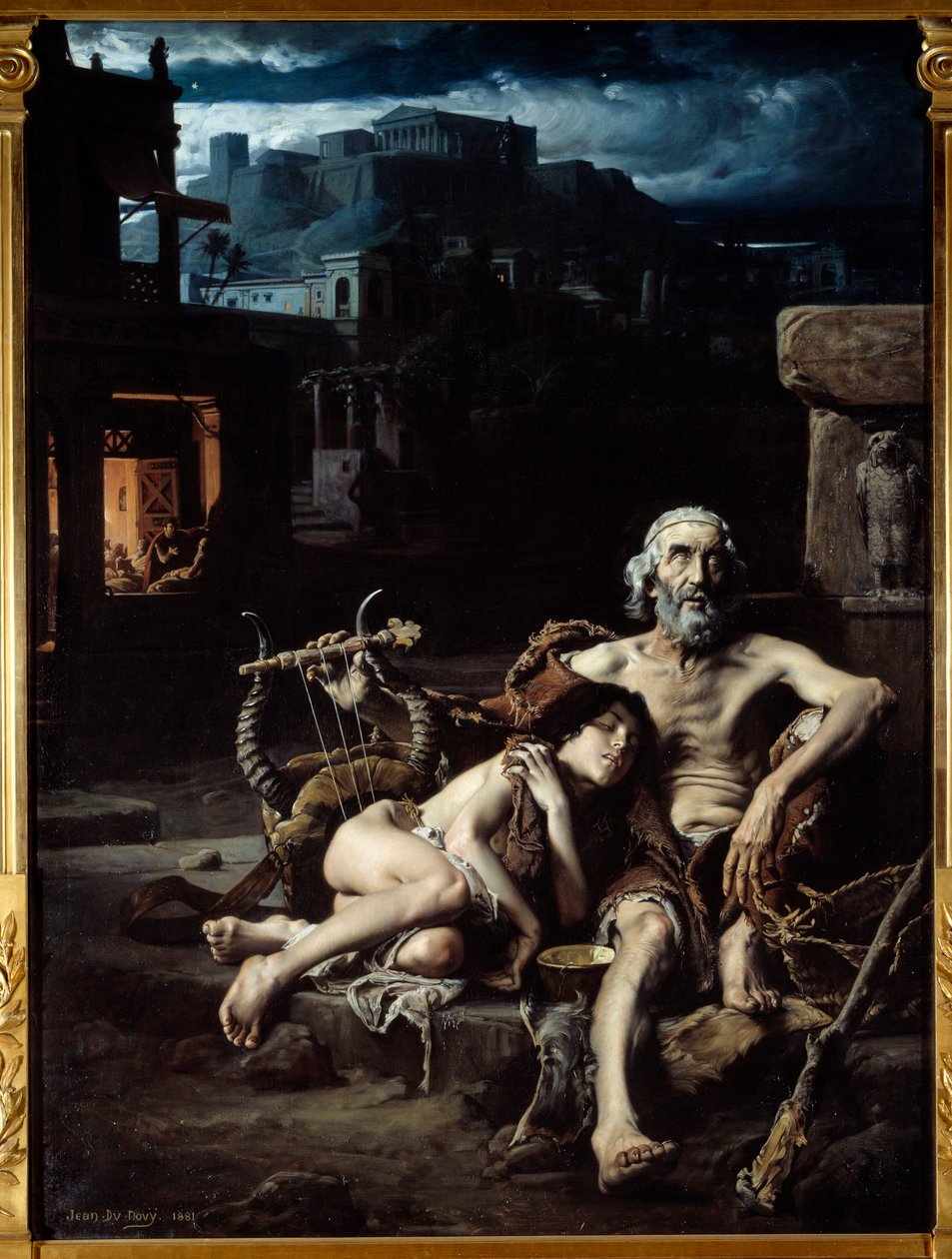 Homere. autorstwa Jean Jules Antoine Lecomte du Nouy