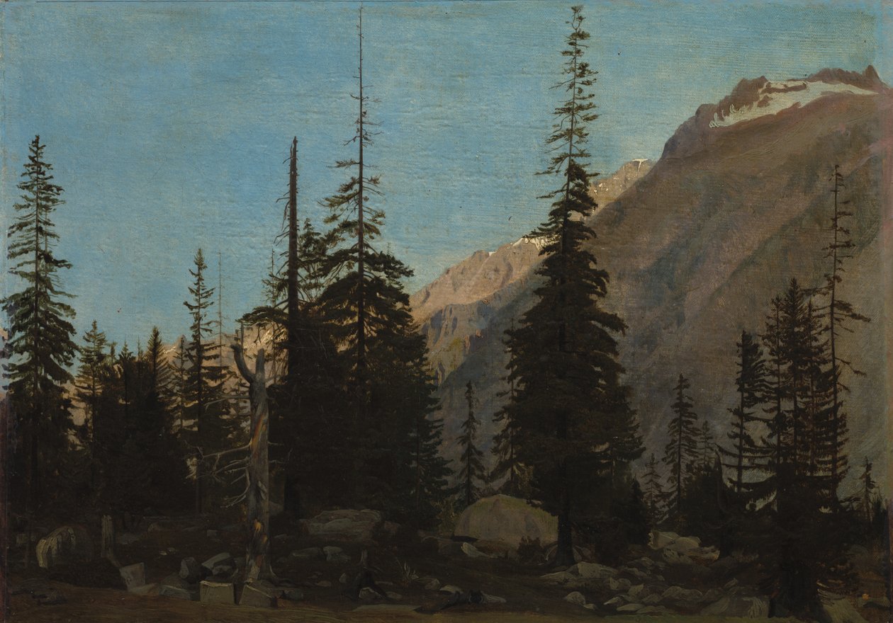 Krajobraz alpejski: The Handegg, Szwajcaria, lata 50. XIX wieku. autorstwa Jean Leon Gerome