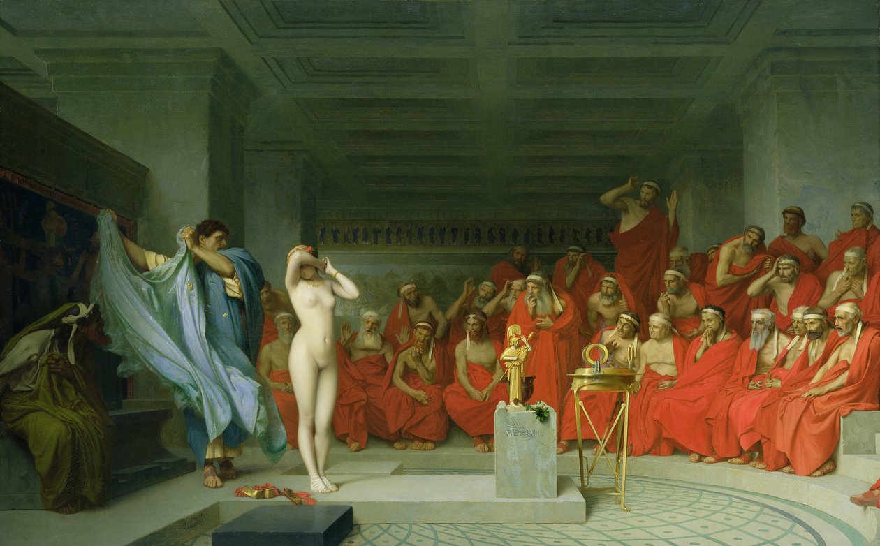 Phryne przed Areopagami autorstwa Jean Leon Gerome