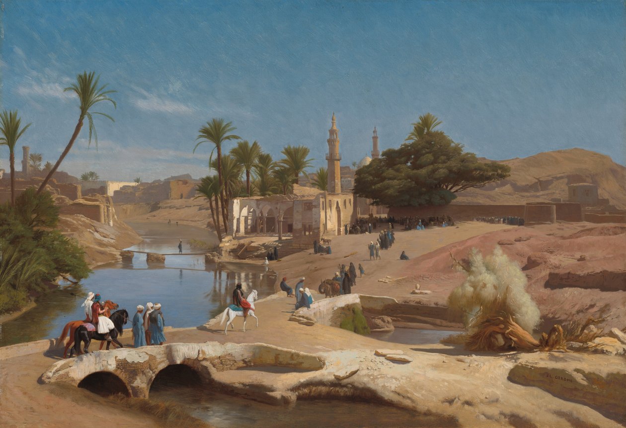 Widok Medinet El-Fayoum, ok. godz. 18681870. autorstwa Jean Leon Gerome