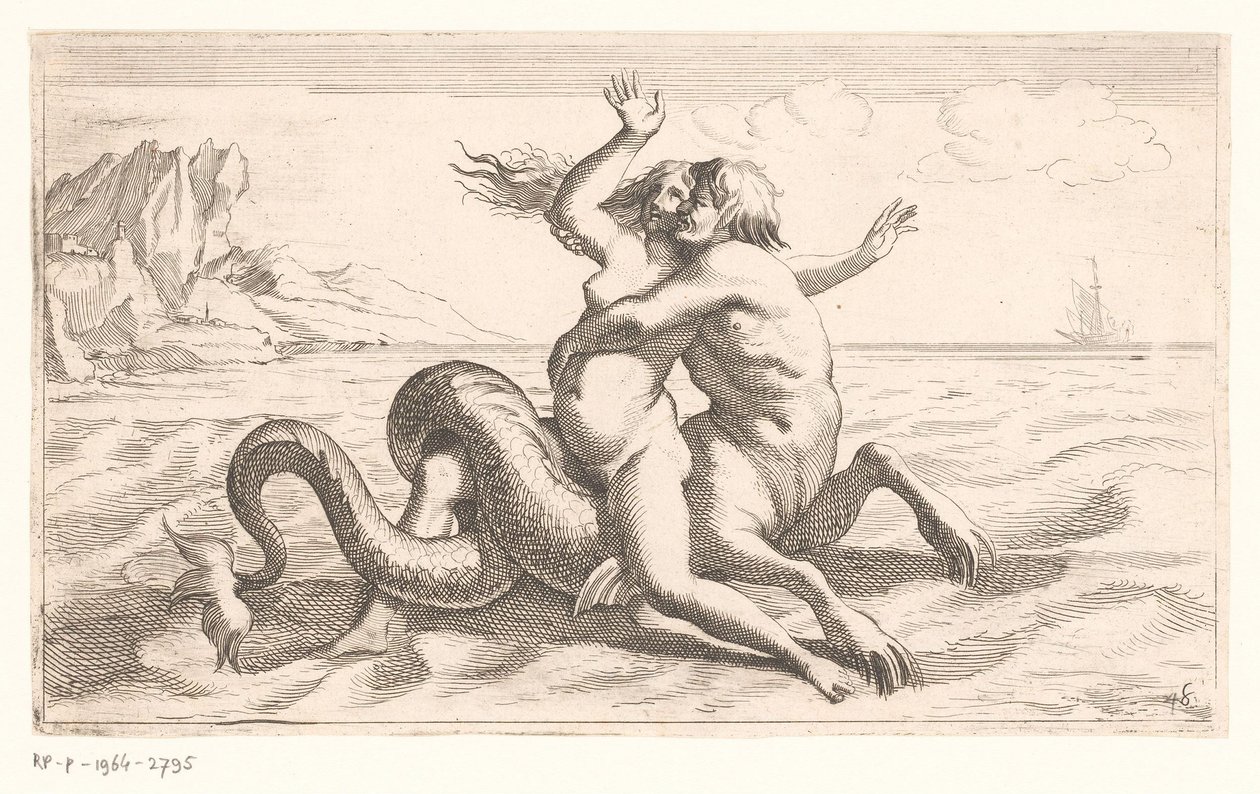 Triton porywa kobietę autorstwa Jean Lepautre (attributed to)