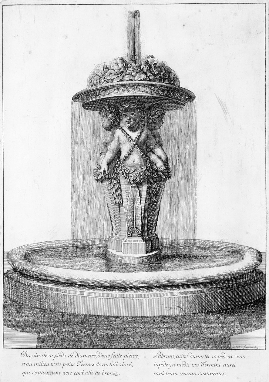 Projekt fontanny, 1673 autorstwa Jean Lepautre