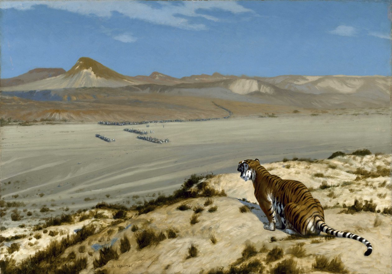 Tygrys na warcie autorstwa Jean Leon Gerome