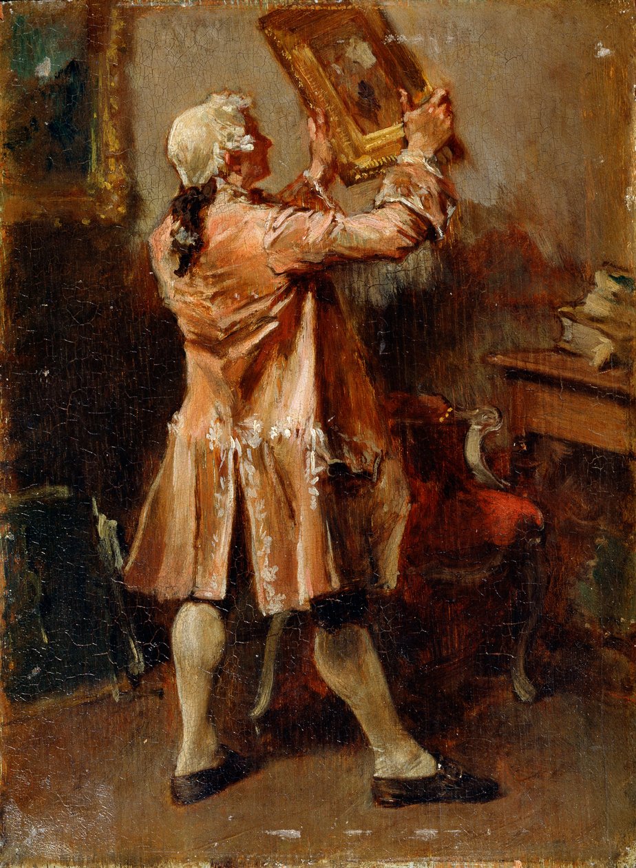Miłośnik malarstwa, XIX w. autorstwa Jean Louis Ernest Meissonier