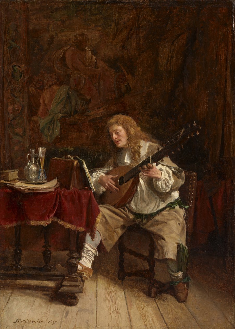 Muzyk, 1859 autorstwa Jean Louis Ernest Meissonier