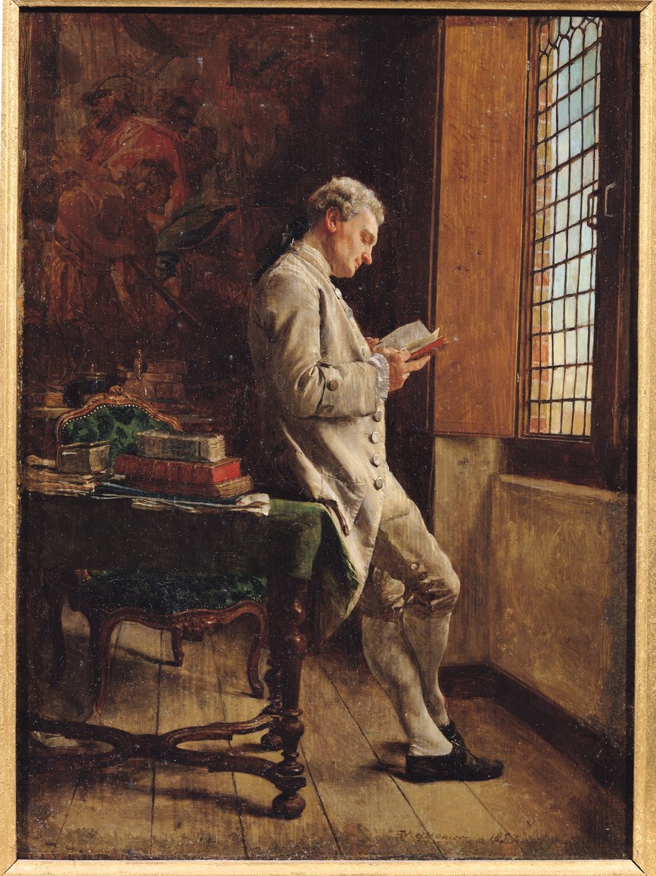 Czytelnik w bieli, 1857 autorstwa Jean Louis Ernest Meissonier