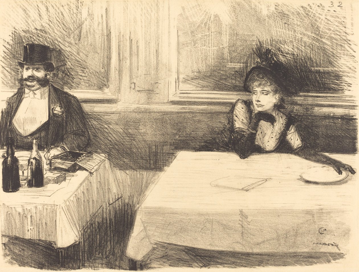 W restauracji autorstwa Jean Louis Forain