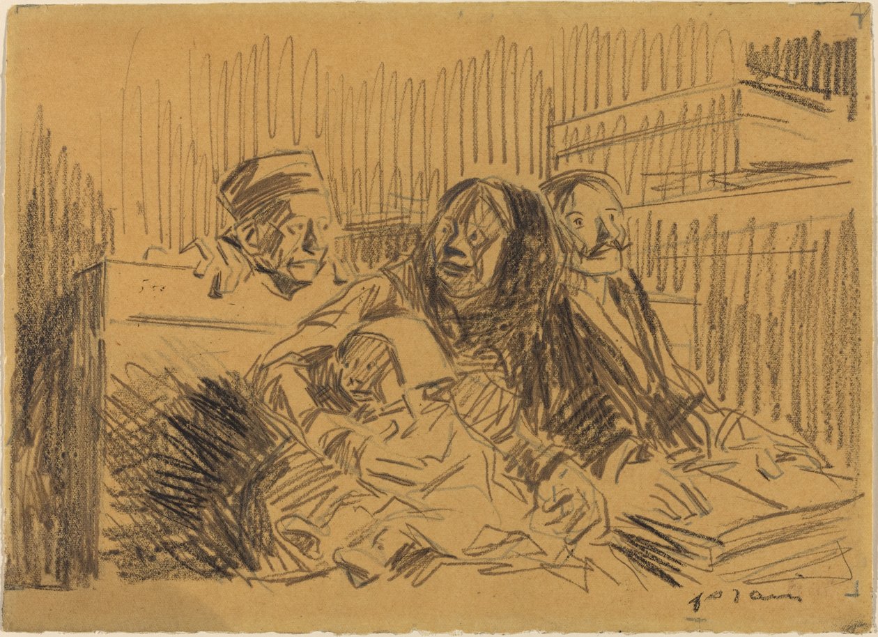 Obrońca i Oskarżony, 1908. autorstwa Jean Louis Forain
