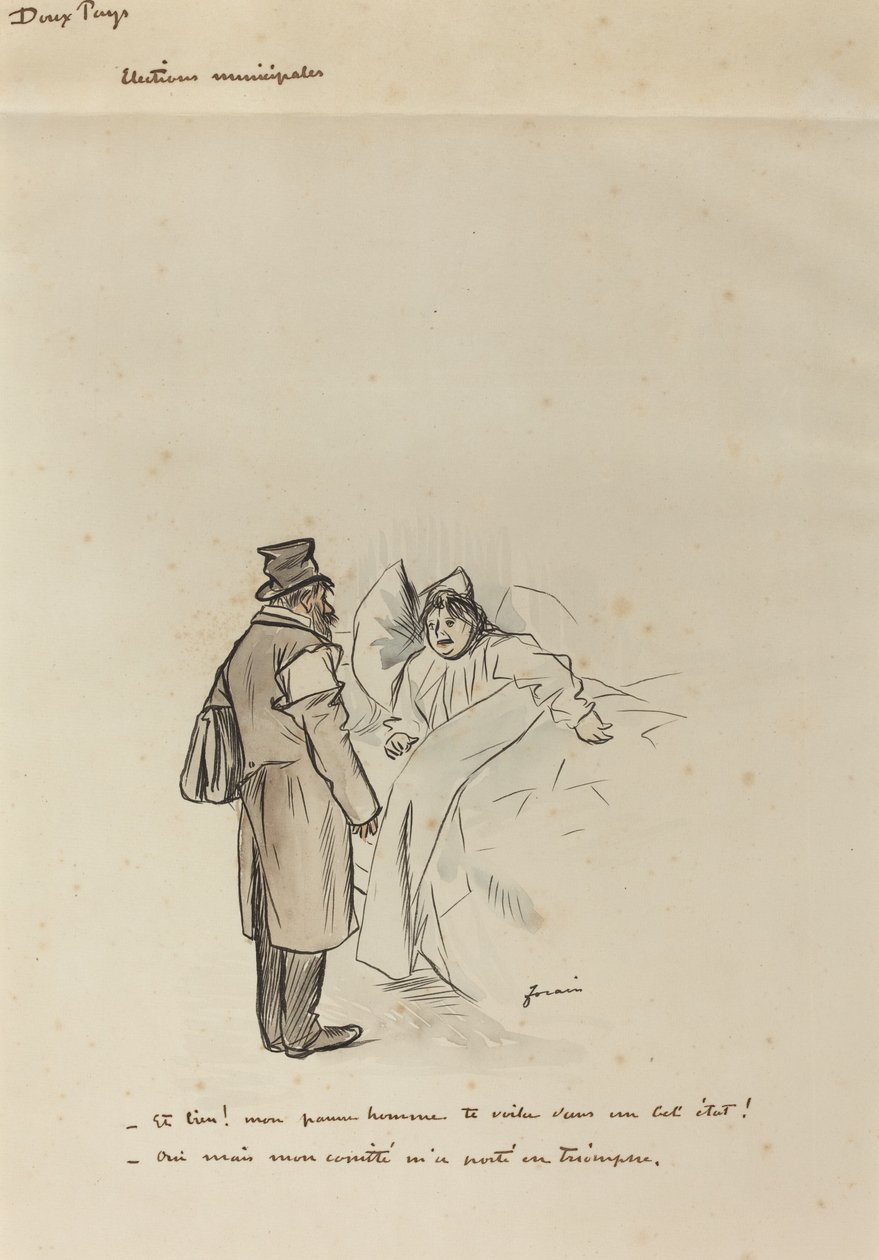 Wybory Gminy, ok. godz. 1897. autorstwa Jean Louis Forain