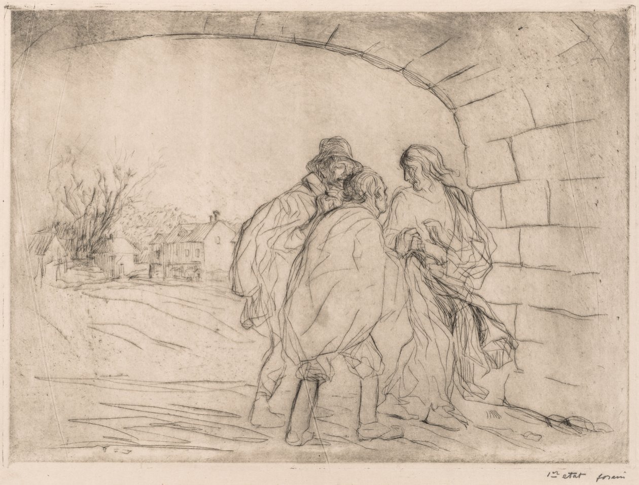 Spotkanie pod kryptą. autorstwa Jean Louis Forain