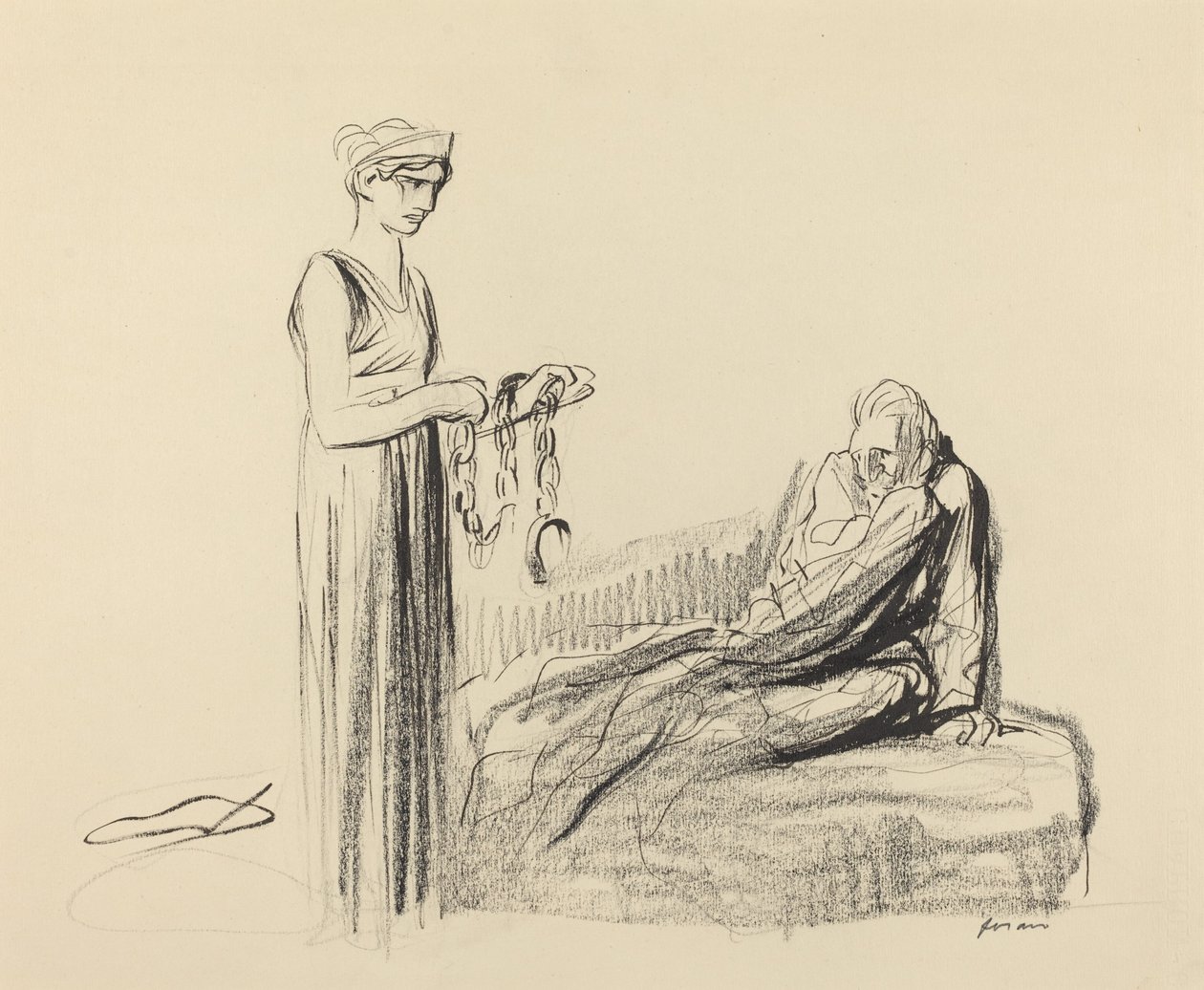 Kajdany, prawdopodobnie 1919. autorstwa Jean Louis Forain