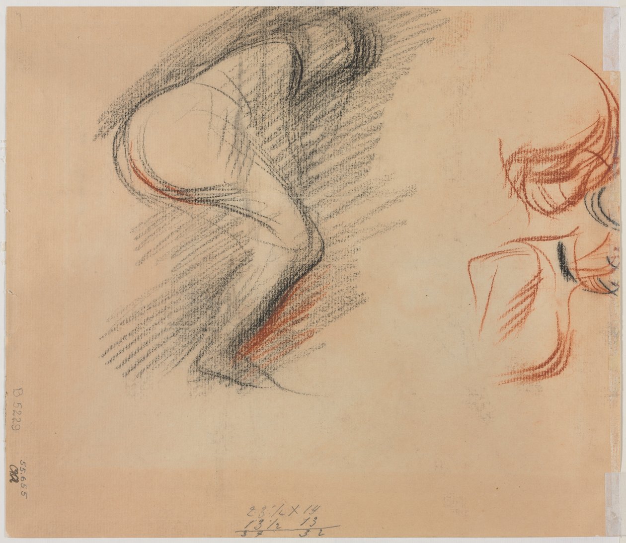 Szkice figur (verso) autorstwa Jean Louis Forain