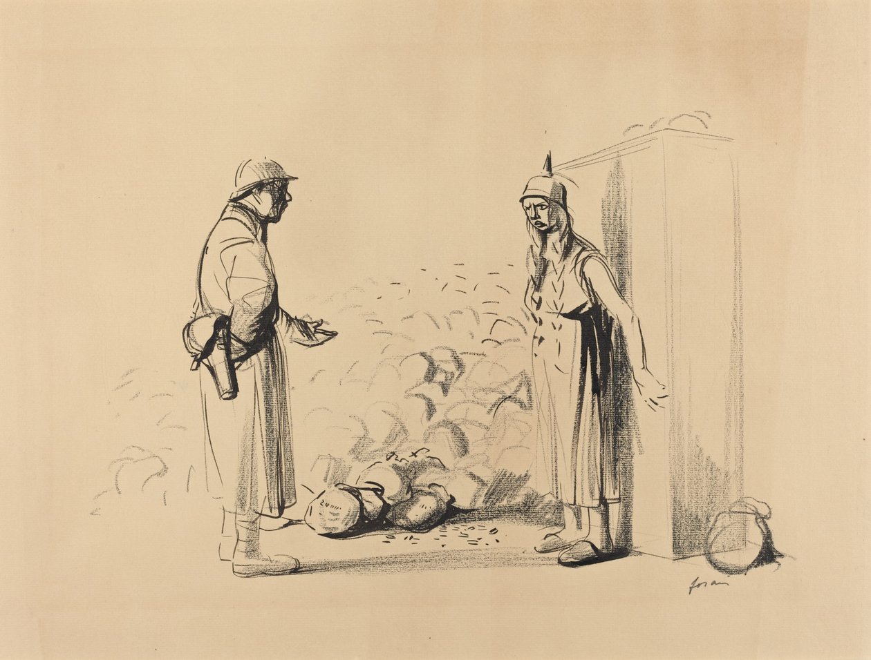 Ukrywanie Ludwika, ok. godz. 19141919. autorstwa Jean Louis Forain