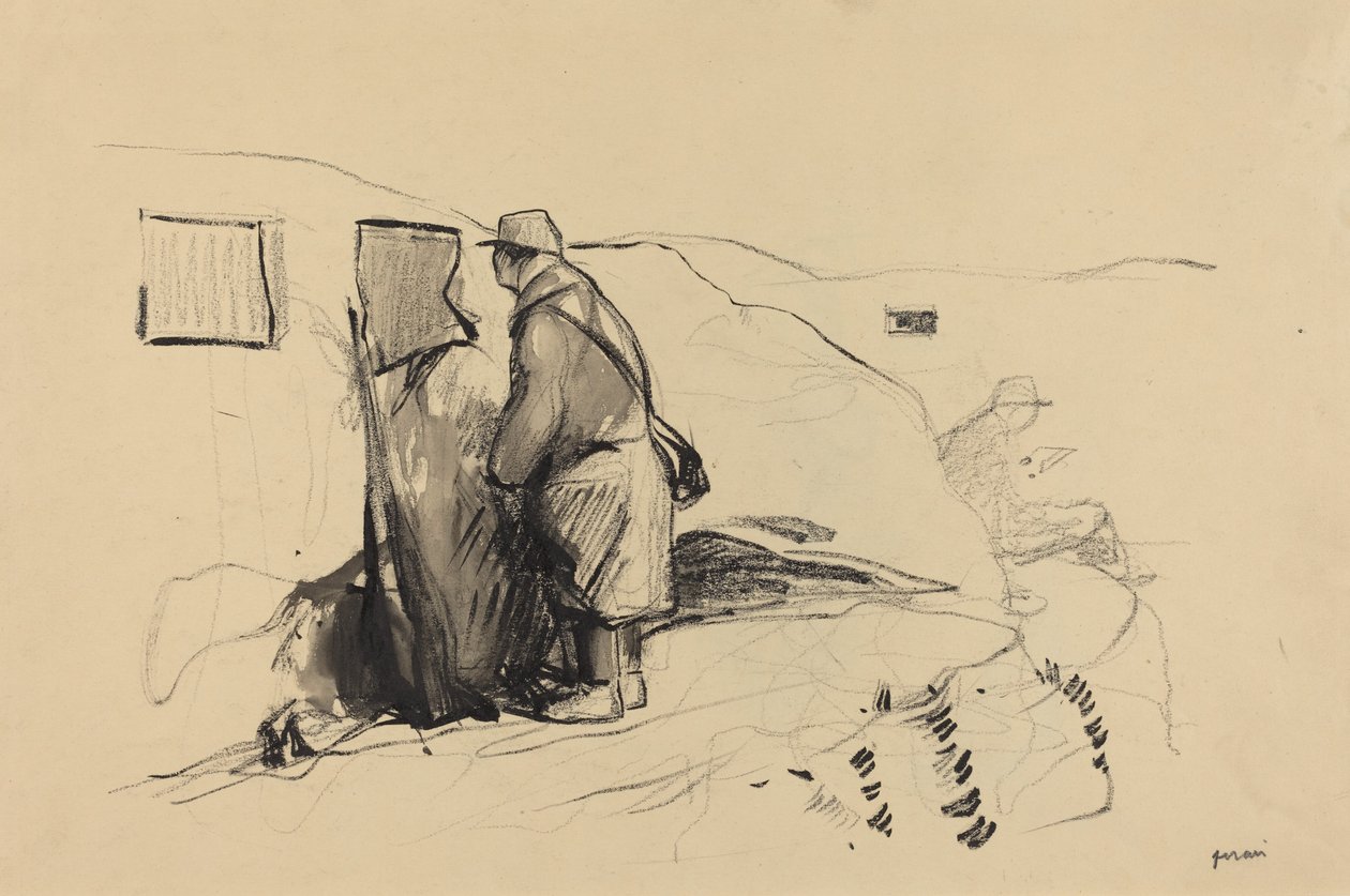 W okopach, ok. 19141919. autorstwa Jean Louis Forain