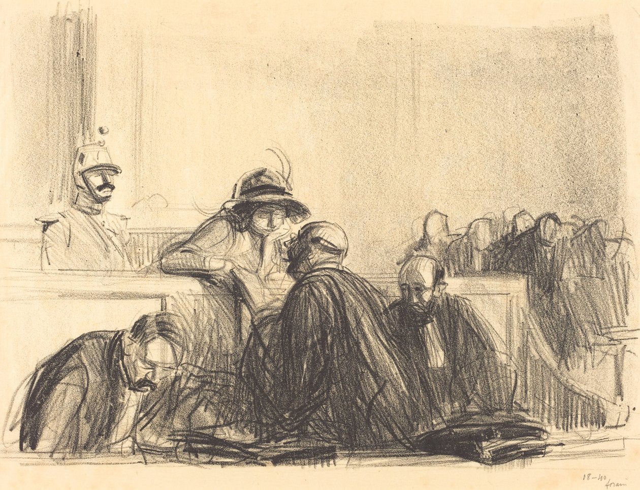 Prawnik rozmawia ze swoim klientem autorstwa Jean Louis Forain
