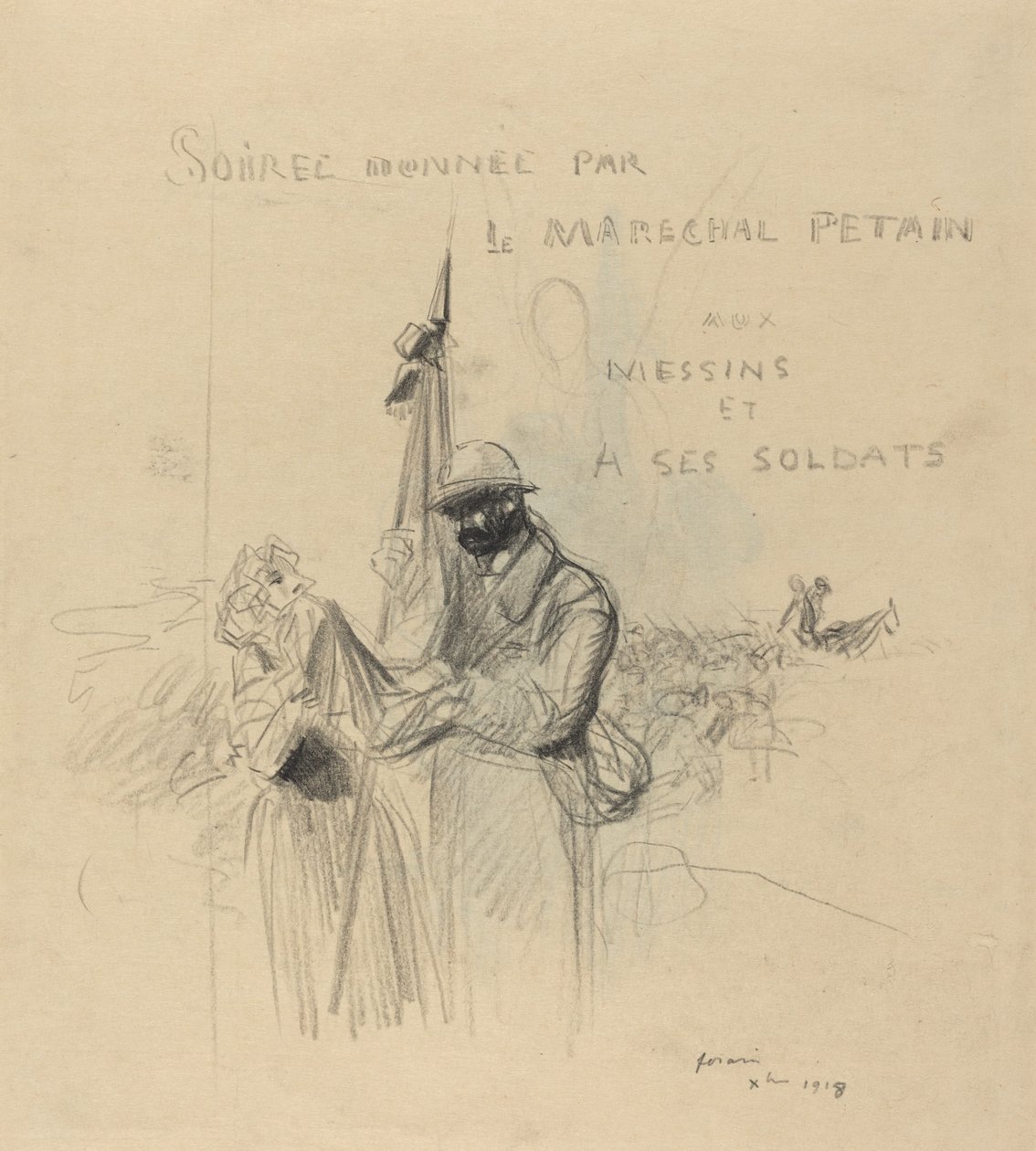 Pocałunek flagi, 1918. autorstwa Jean Louis Forain