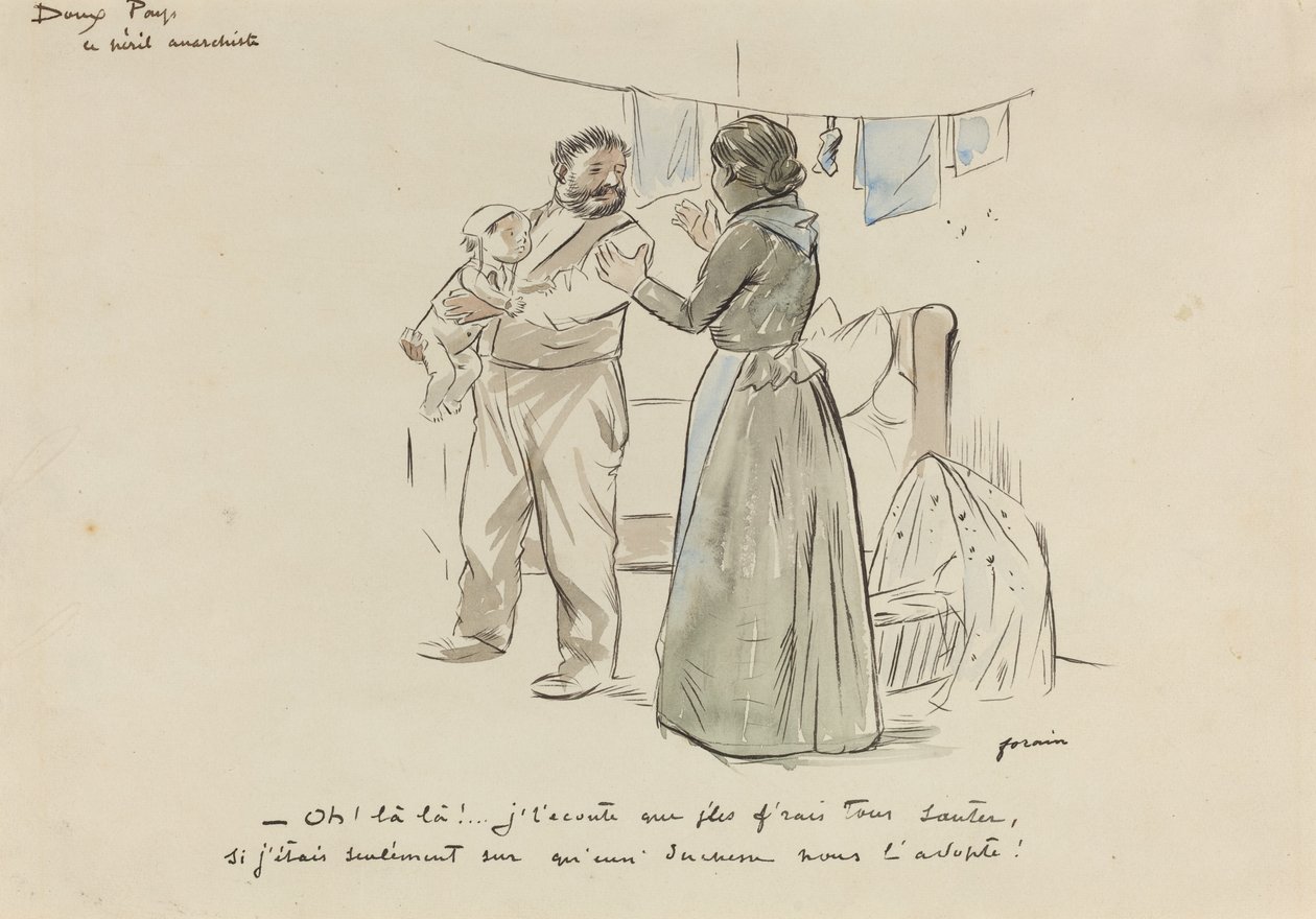 Niebezpieczeństwo anarchistów, c. 1897. autorstwa Jean Louis Forain