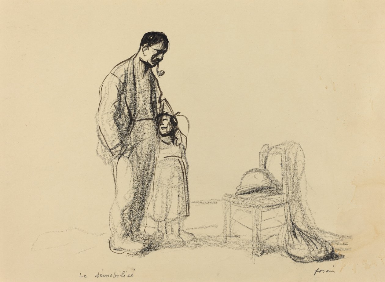 Zdemobilizowany, ok. godz. 19141919. autorstwa Jean Louis Forain