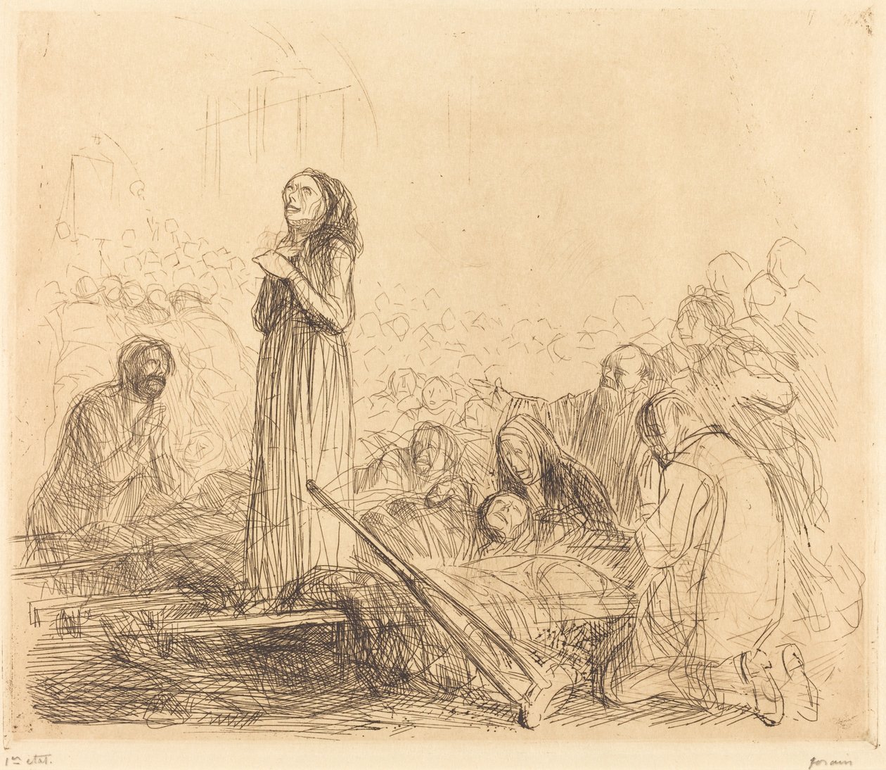 Lourdes, Cud (pierwsza płyta) autorstwa Jean Louis Forain