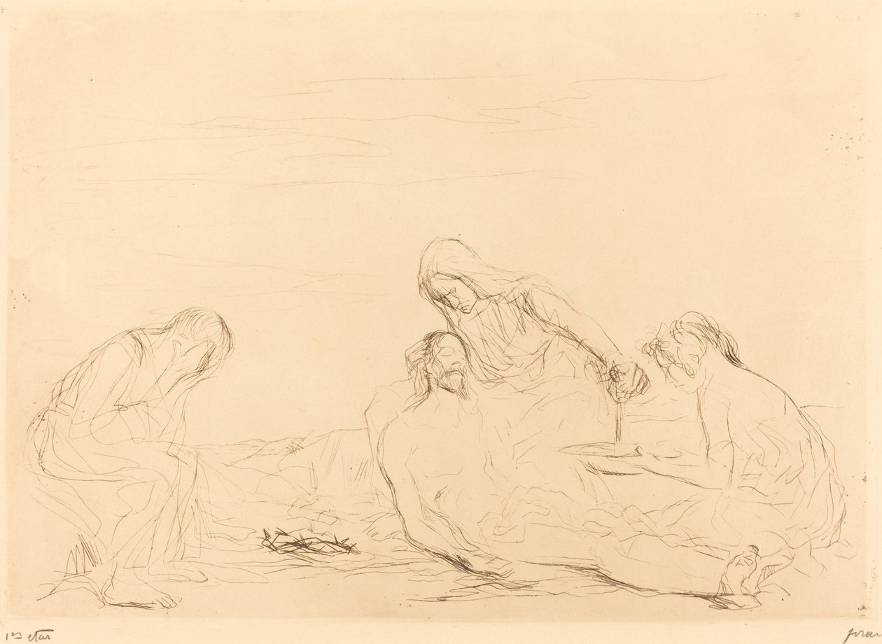 Pieta (trzeci talerz) autorstwa Jean Louis Forain