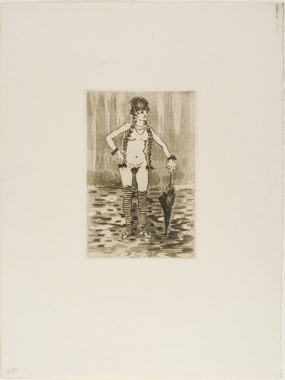 Odrzucony frontispis dla Marthe autorstwa Jean Louis Forain