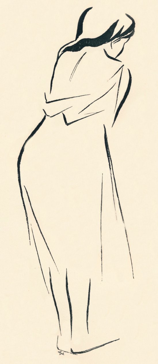 Studium w kolejce, c1898 autorstwa Jean Louis Forain