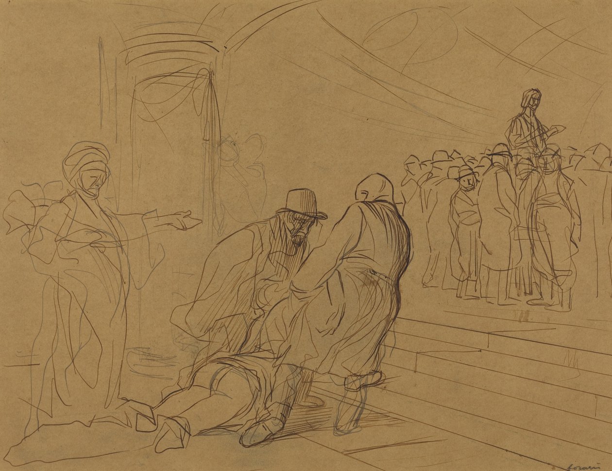 Cudzołożnica, c. 1910. autorstwa Jean Louis Forain